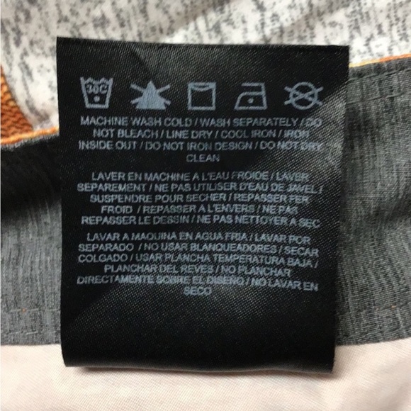 Hurley Phantom Unlined Men's Orange Grey Board Shorts Swim Trunks Quick Dry 30 - Picture 5 of 5